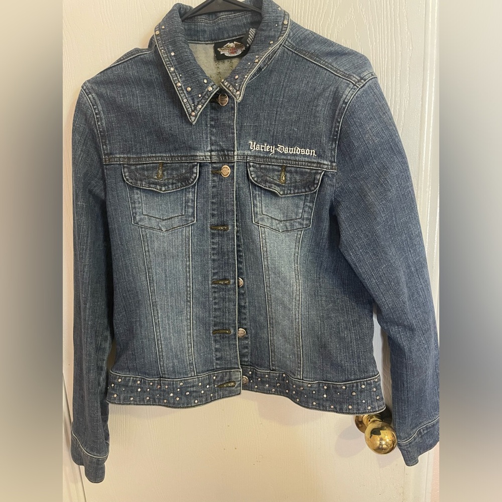 Women’s Harley Davidson, jean jacket size medium good condition - Picture 8 of 10